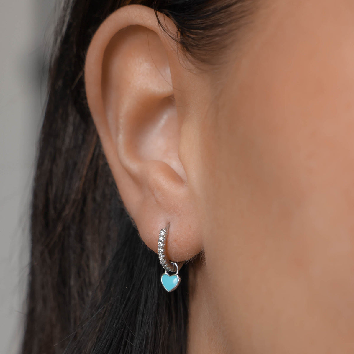 Gabby – Heart Shaped Huggie Earrings