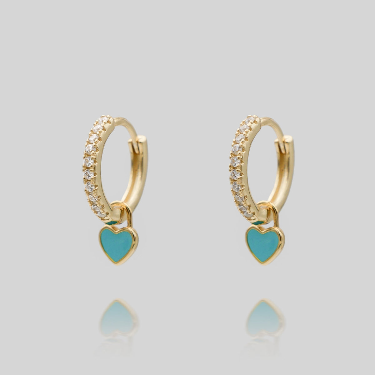 Gabby – Heart Shaped Huggie Earrings