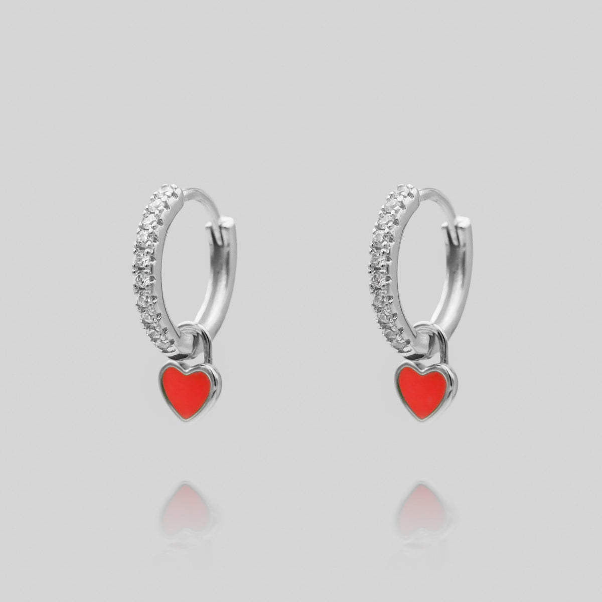 Gabby – Heart Shaped Huggie Earrings