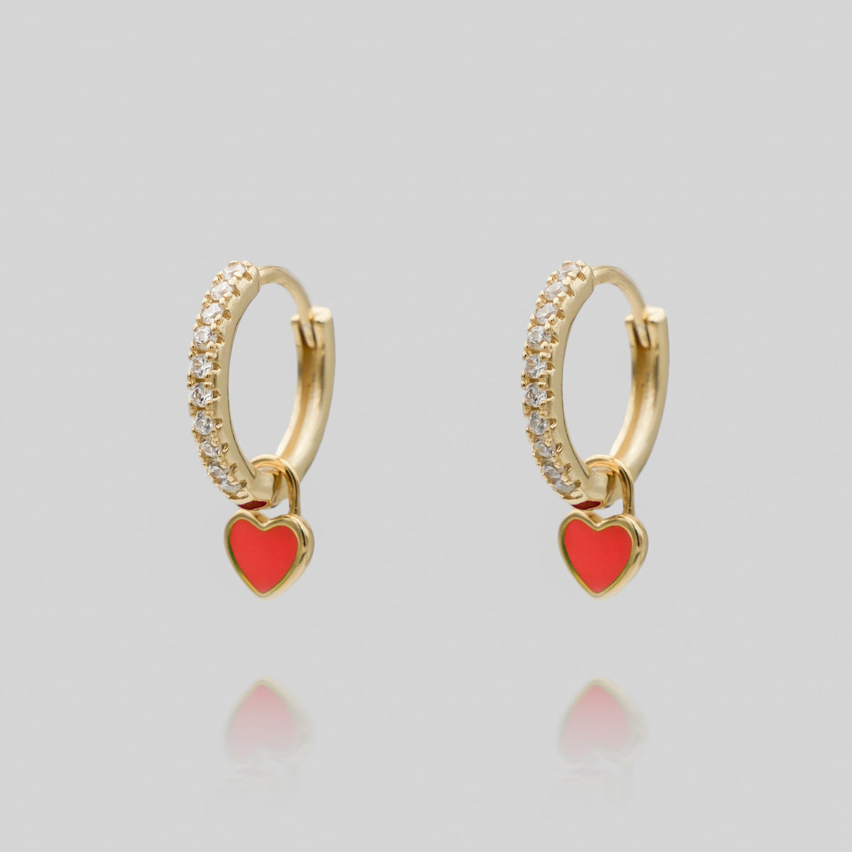 Gabby – Heart Shaped Huggie Earrings