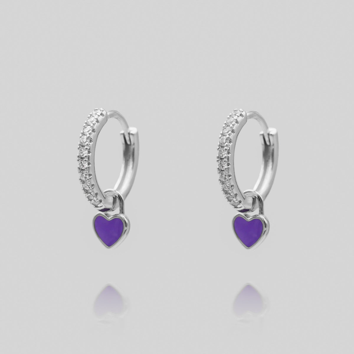 Gabby – Heart Shaped Huggie Earrings