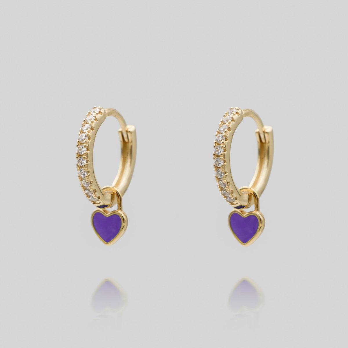 Gabby – Heart Shaped Huggie Earrings