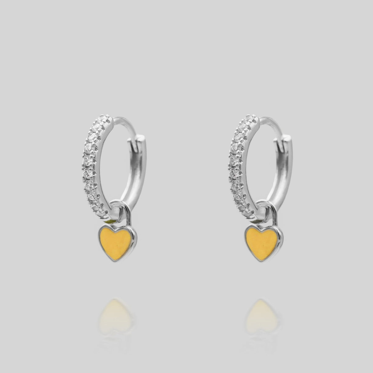 Gabby – Heart Shaped Huggie Earrings