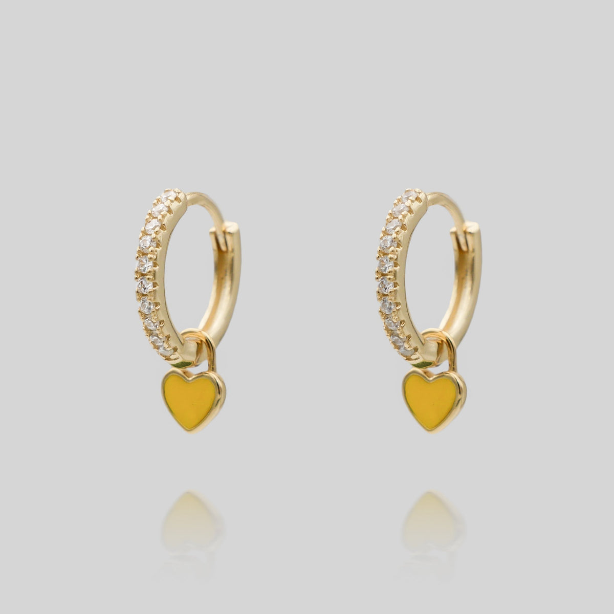 Gabby – Heart Shaped Huggie Earrings