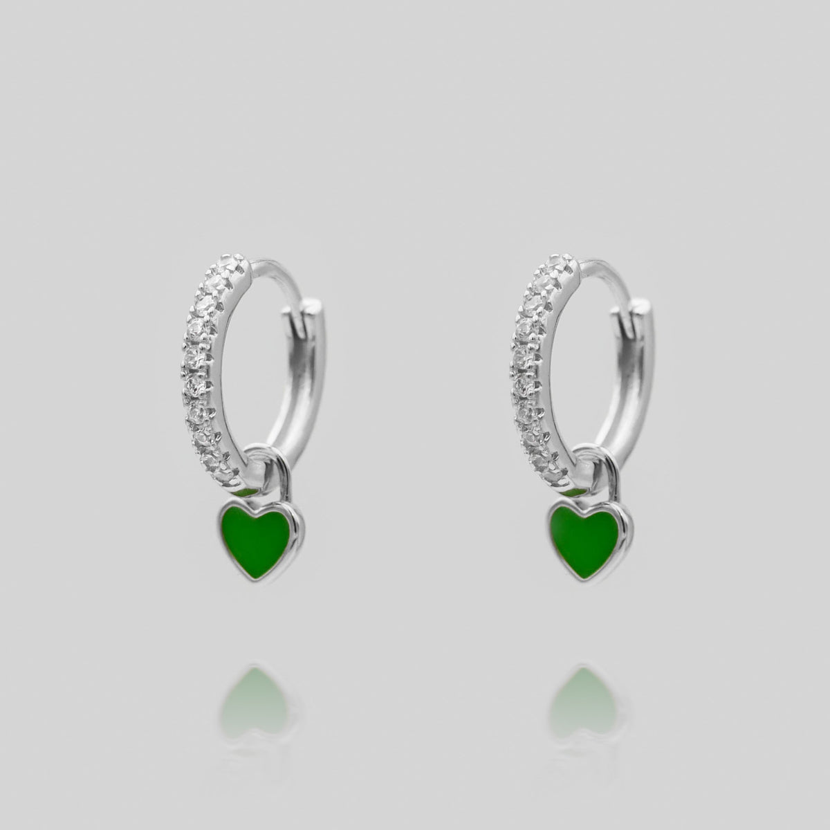Gabby – Heart Shaped Huggie Earrings