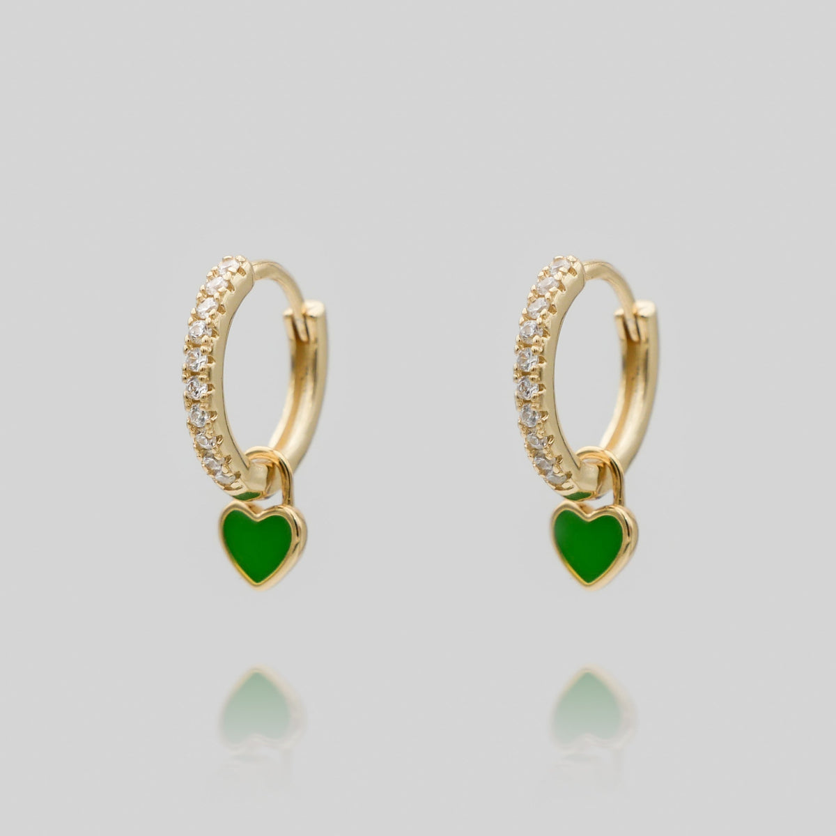 Gabby – Heart Shaped Huggie Earrings