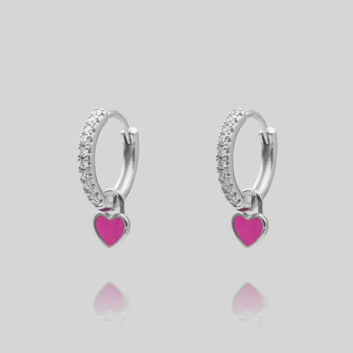 Gabby – Heart Shaped Huggie Earrings