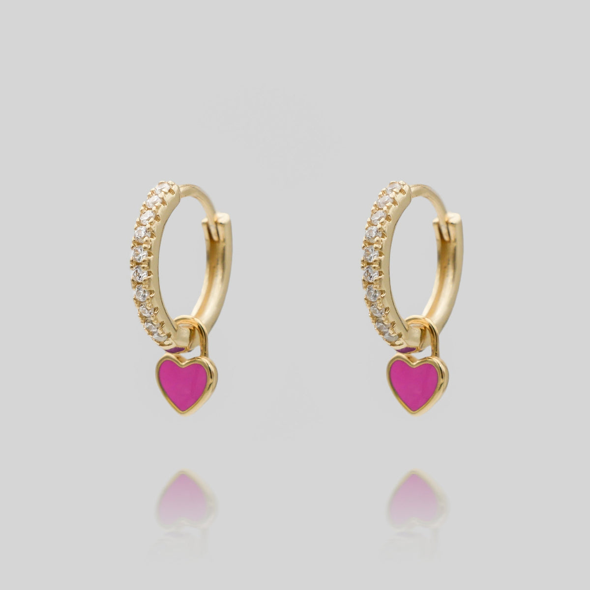 Gabby – Heart Shaped Huggie Earrings