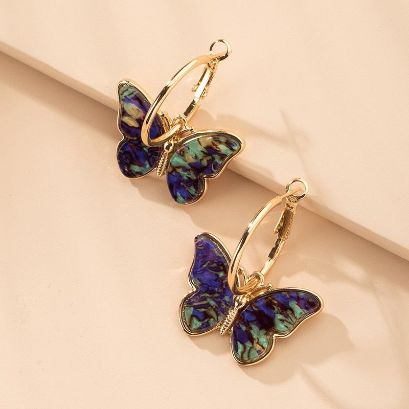 Alina – Butterfly Earrings with Artistic Details