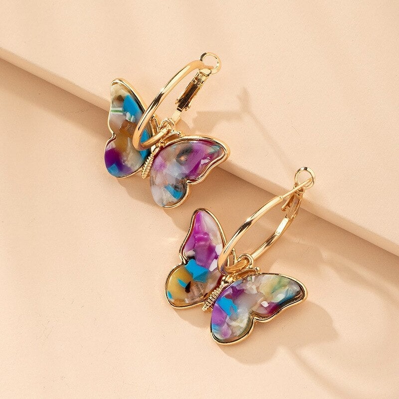 Alina – Butterfly Earrings with Artistic Details