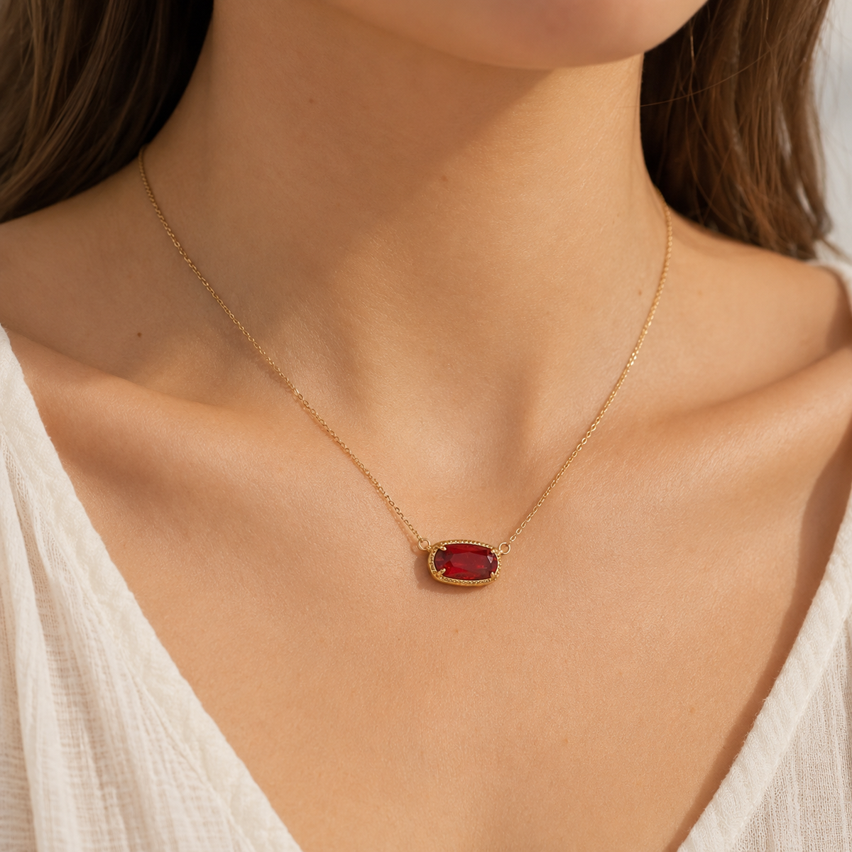 Viya – Elegant Birthstone Chain