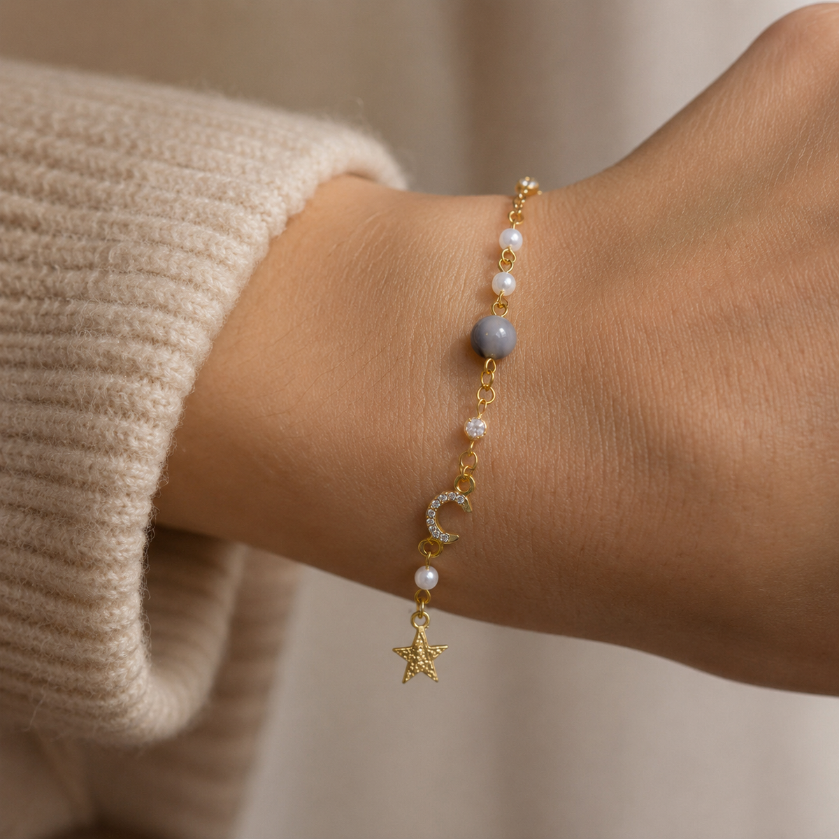 Selina – Moon and Star Bracelet