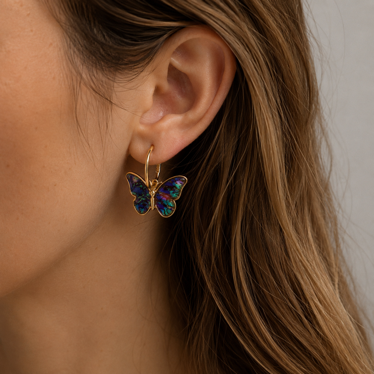 Alina – Butterfly Earrings with Artistic Details