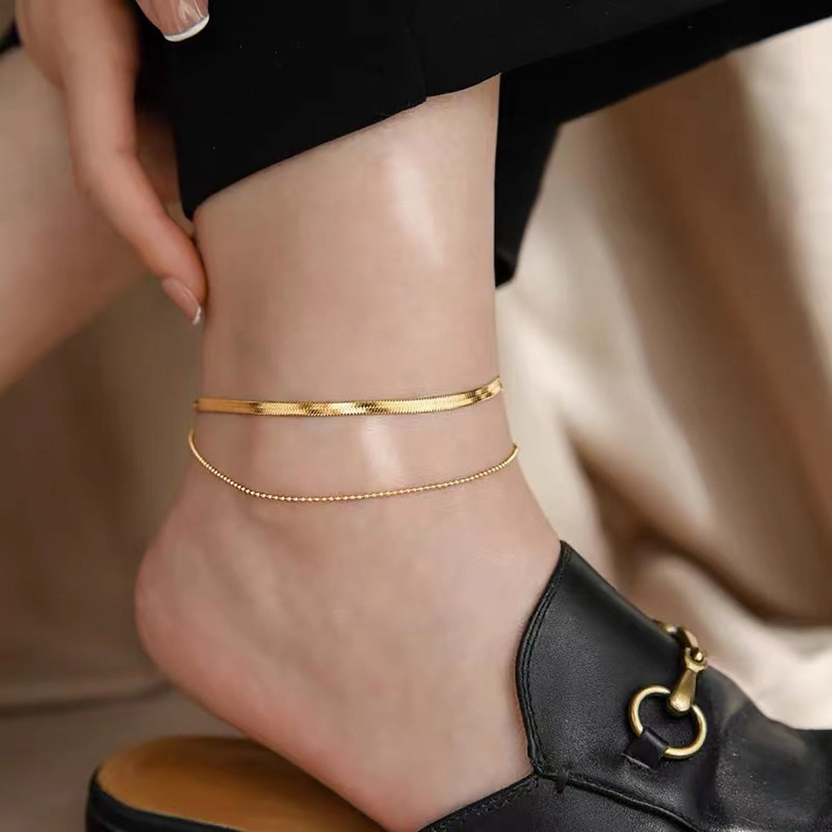 Frida – Golden ankle bracelet