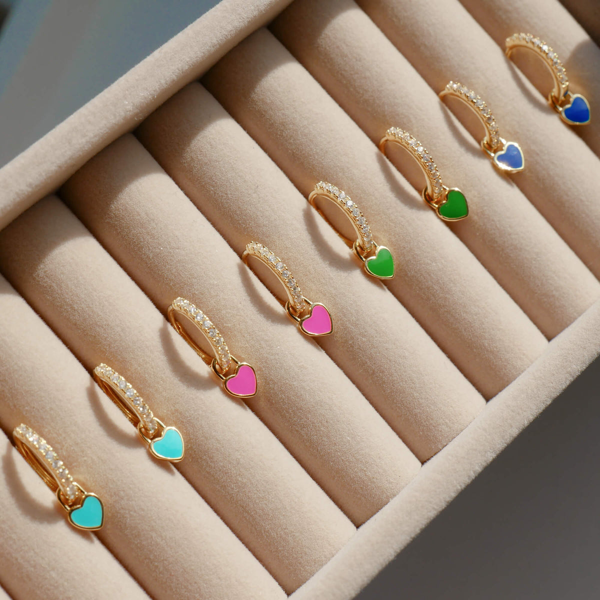 Gabby – Heart Shaped Huggie Earrings