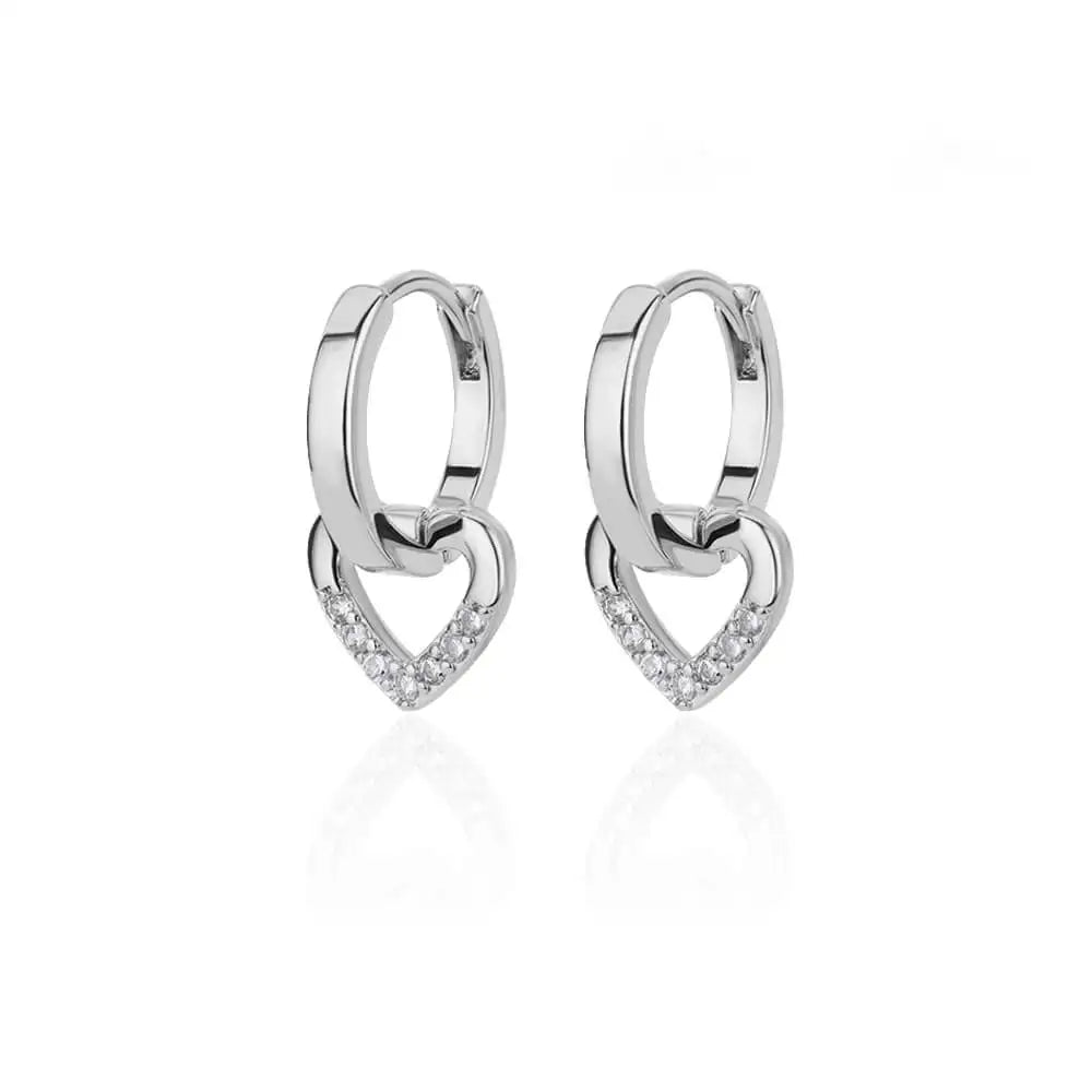 Ariane – Heart Earrings in Circle