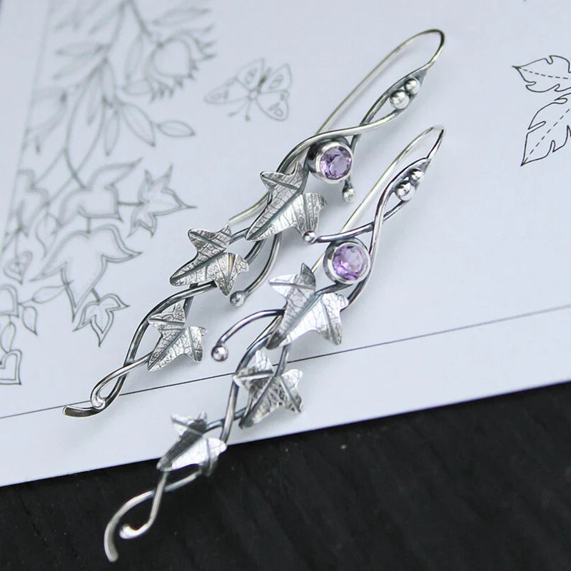 Elowen – Vintage earrings with fairy leaves