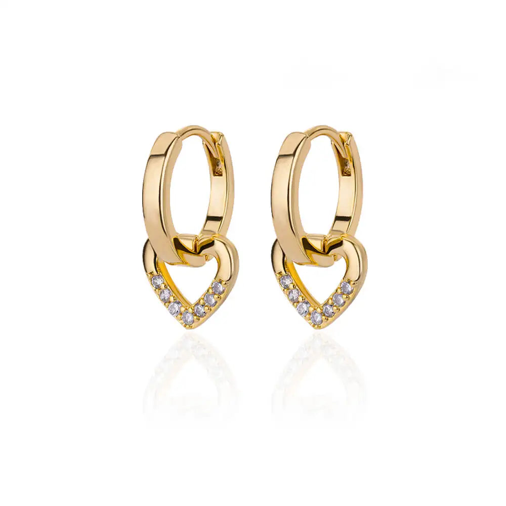 Ariane – Heart Earrings in Circle