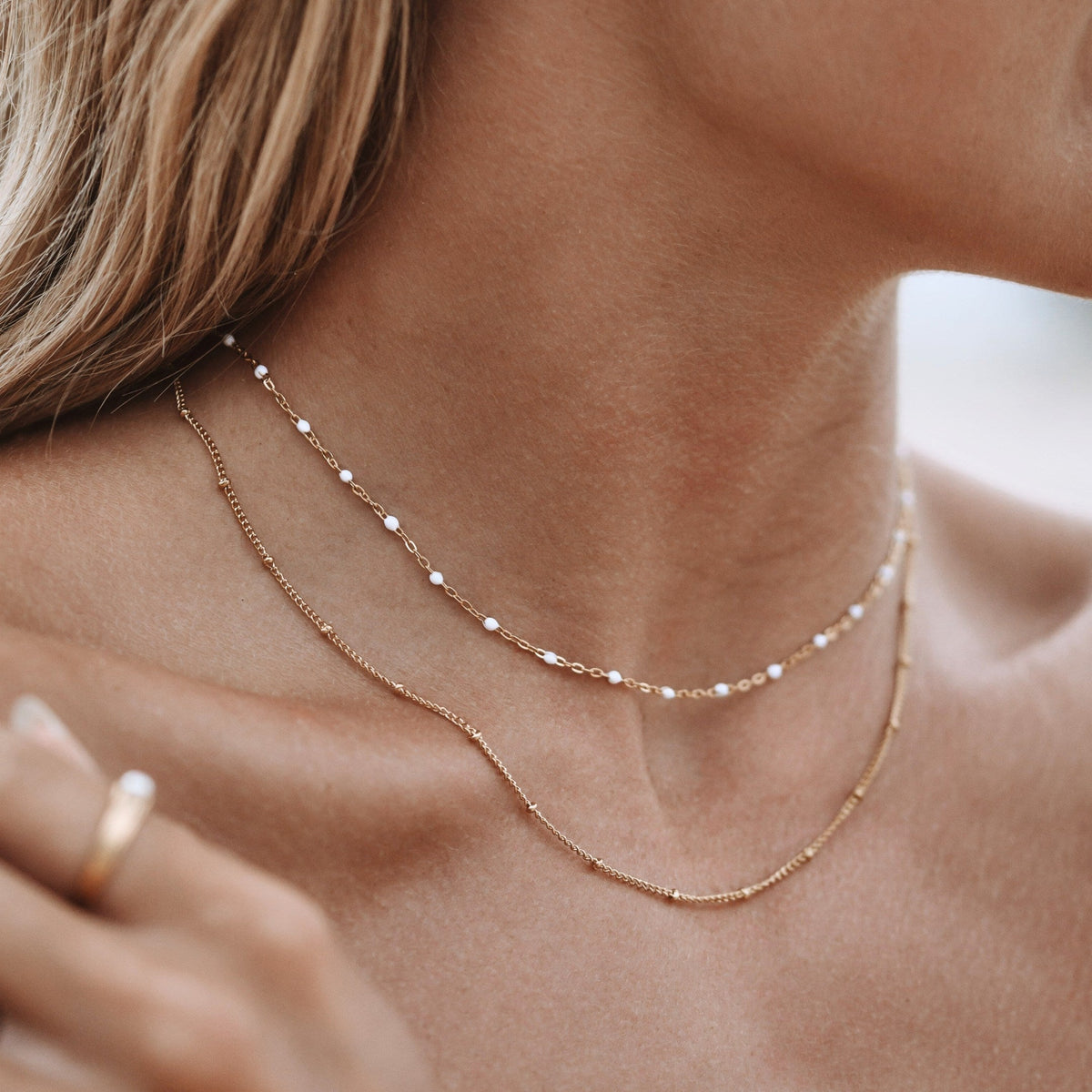 Aveline – Double Necklace with Decorative Accents