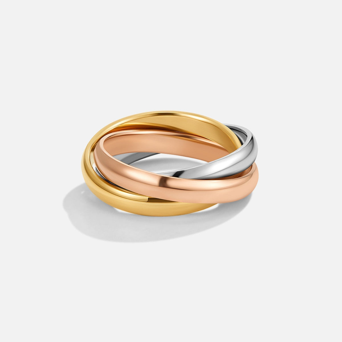 Elena – Elegant Triple Ring in Three Tones