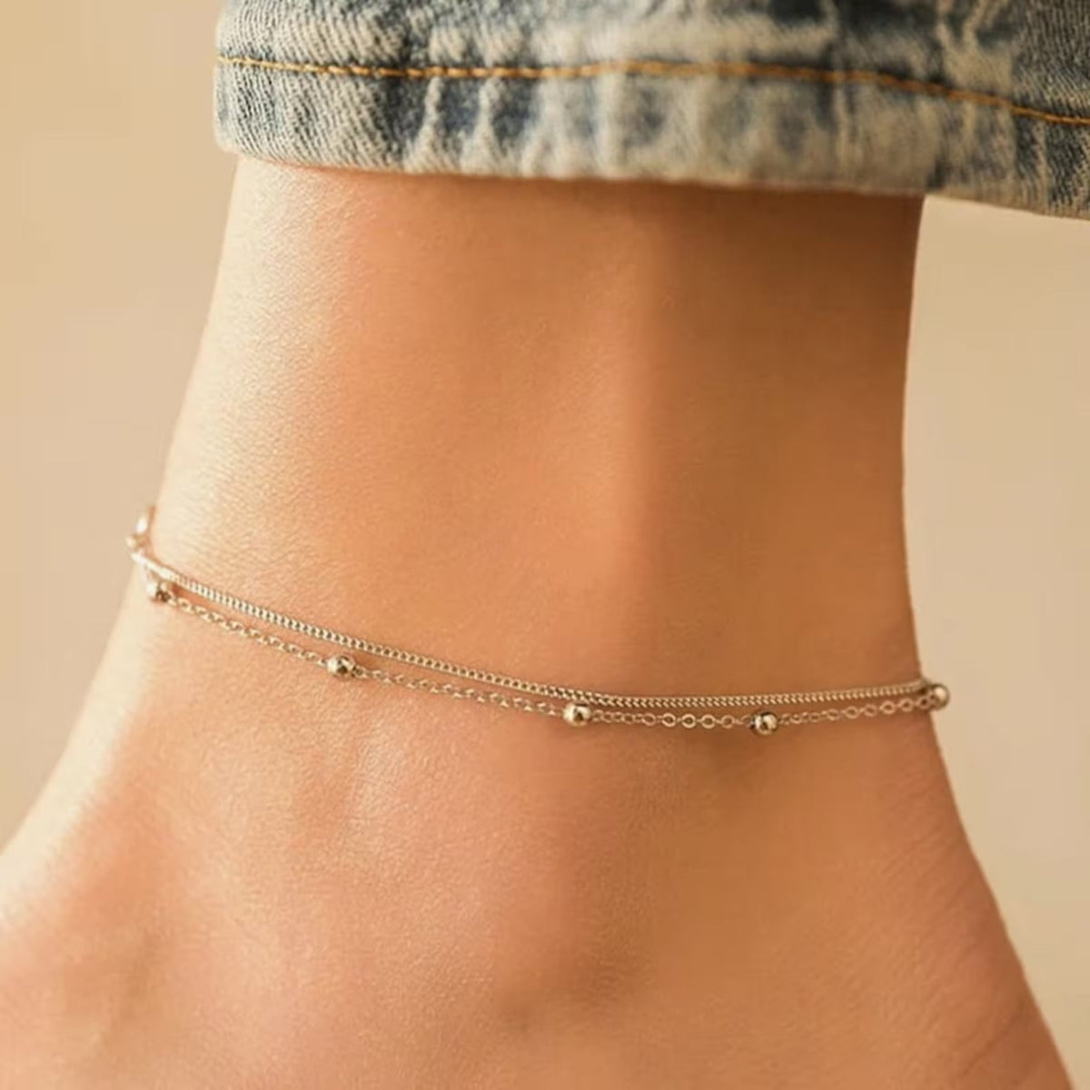 Silver Style Ankle Bracelet 2