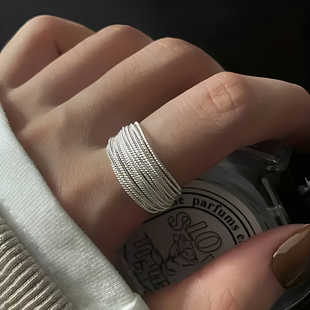 Miley – Overlapping silver ring