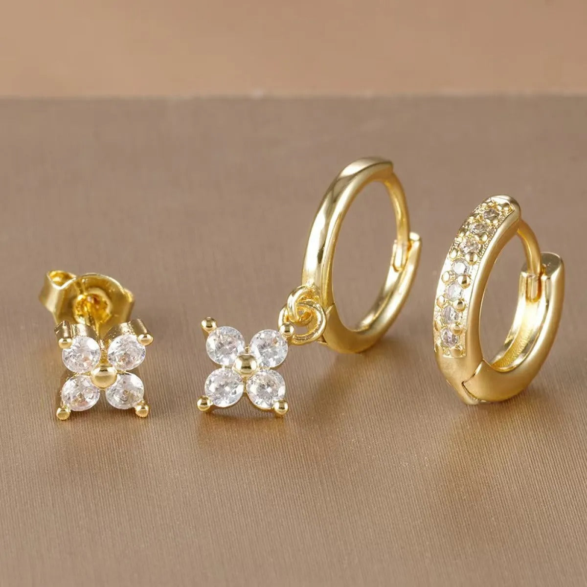 Mariana – Set of Three Elegant Earrings