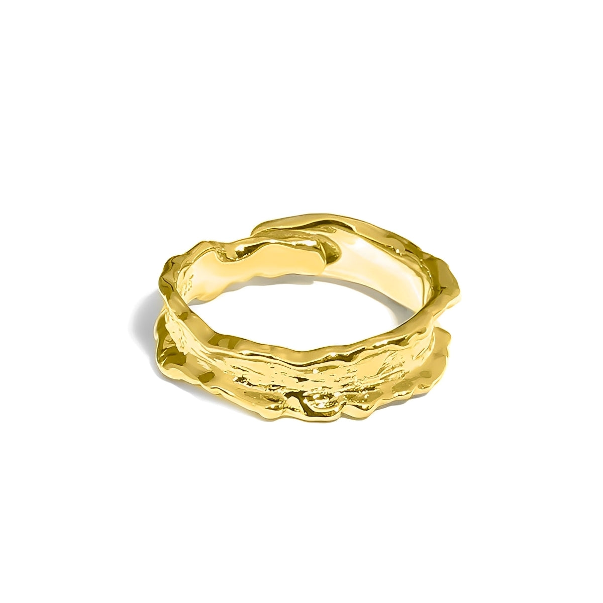 Sara – Vintage Forged Gold Ring