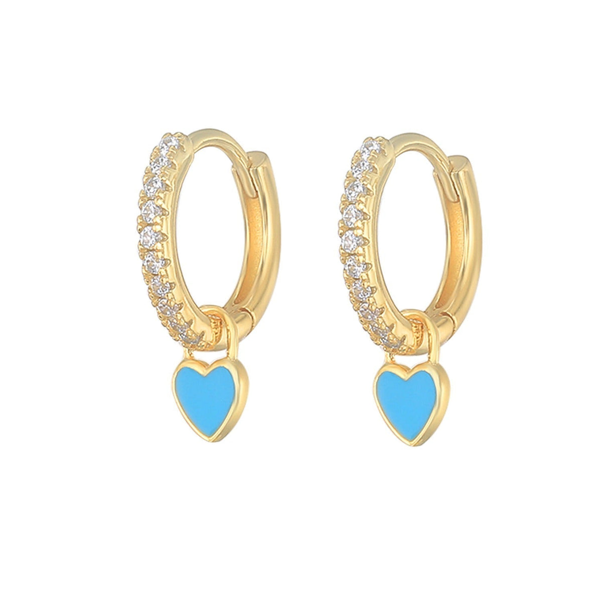 Gabby – Heart Shaped Huggie Earrings