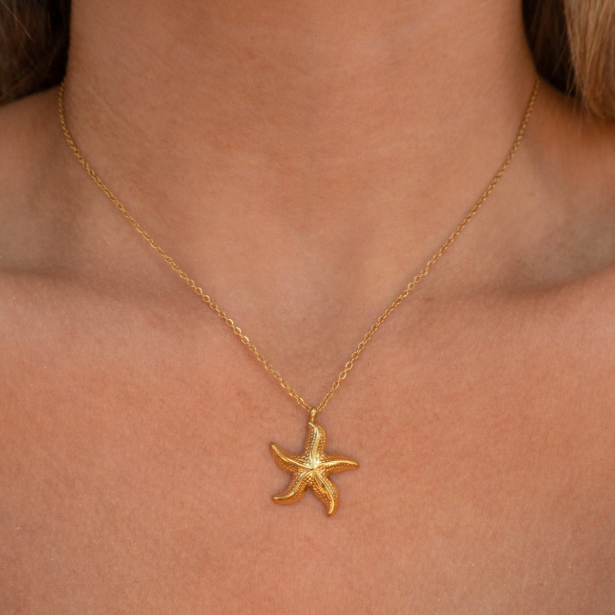 Golden Starfish Necklace