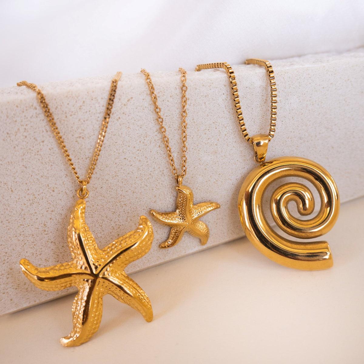 Golden Starfish Necklace