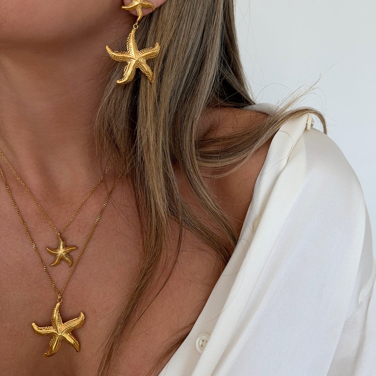 Golden Starfish Necklace