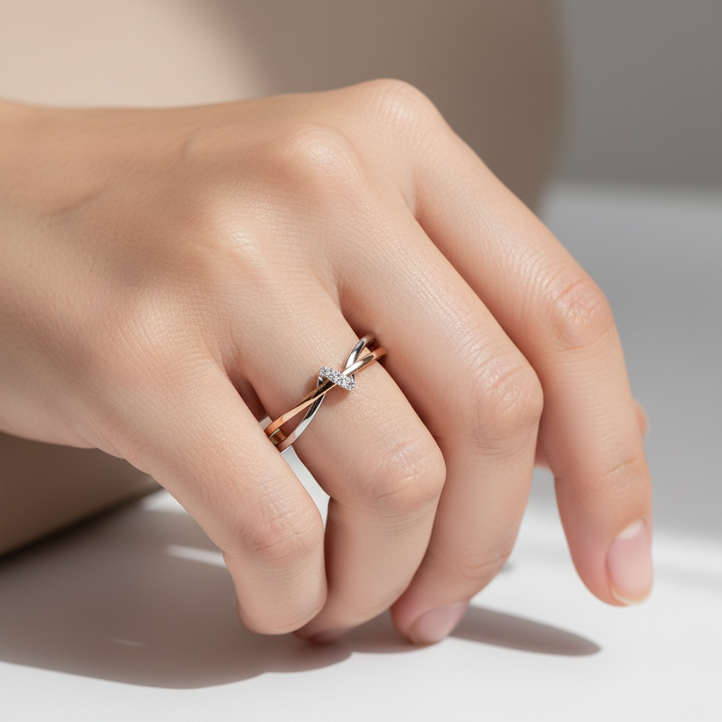 Eleane – Elegant Bicolor Infinity Ring